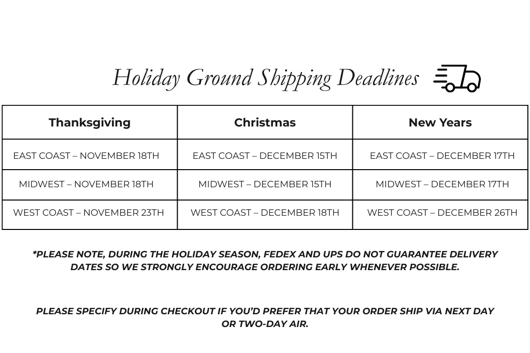 Holiday Ground Shipping